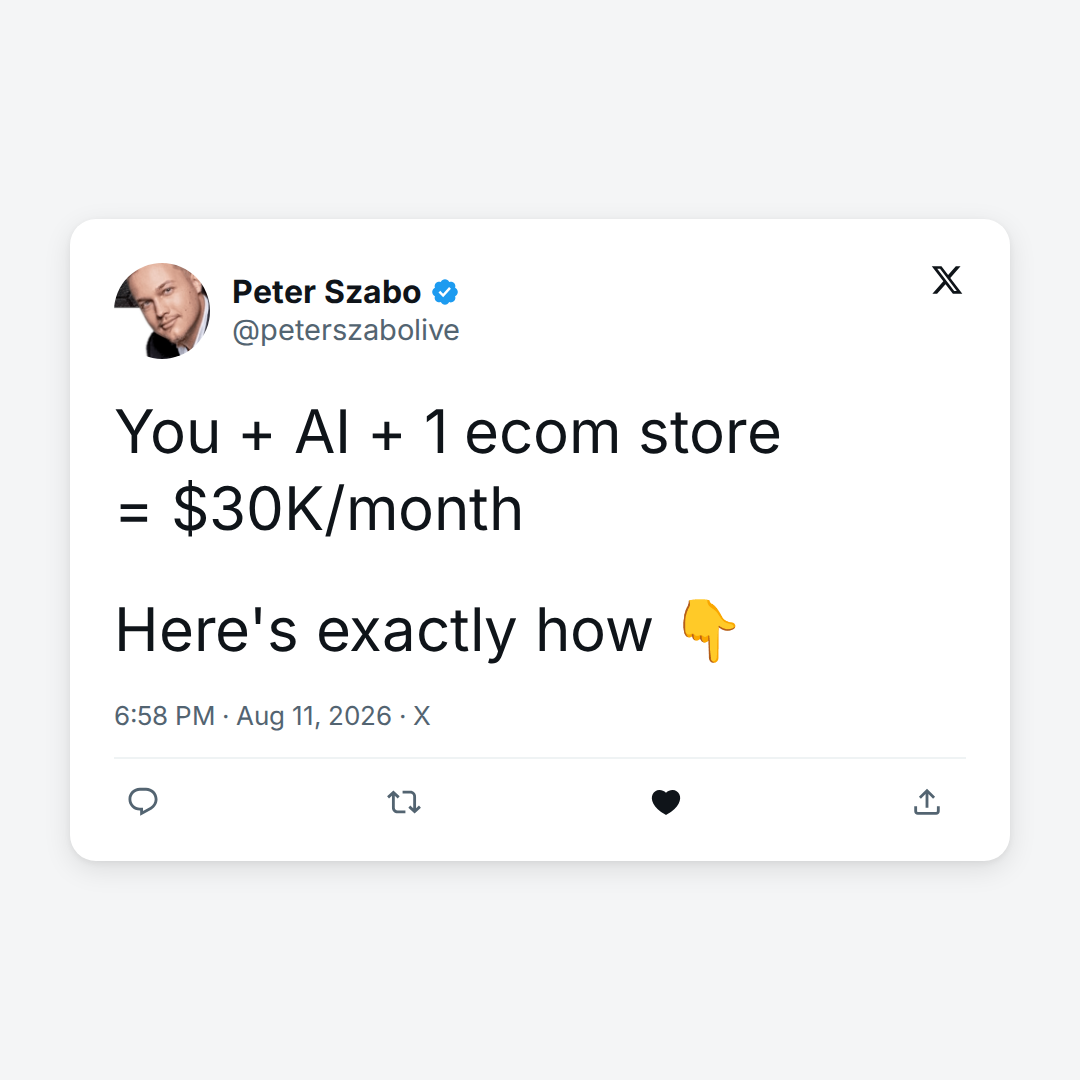 Peter Szabo Facebook ad
