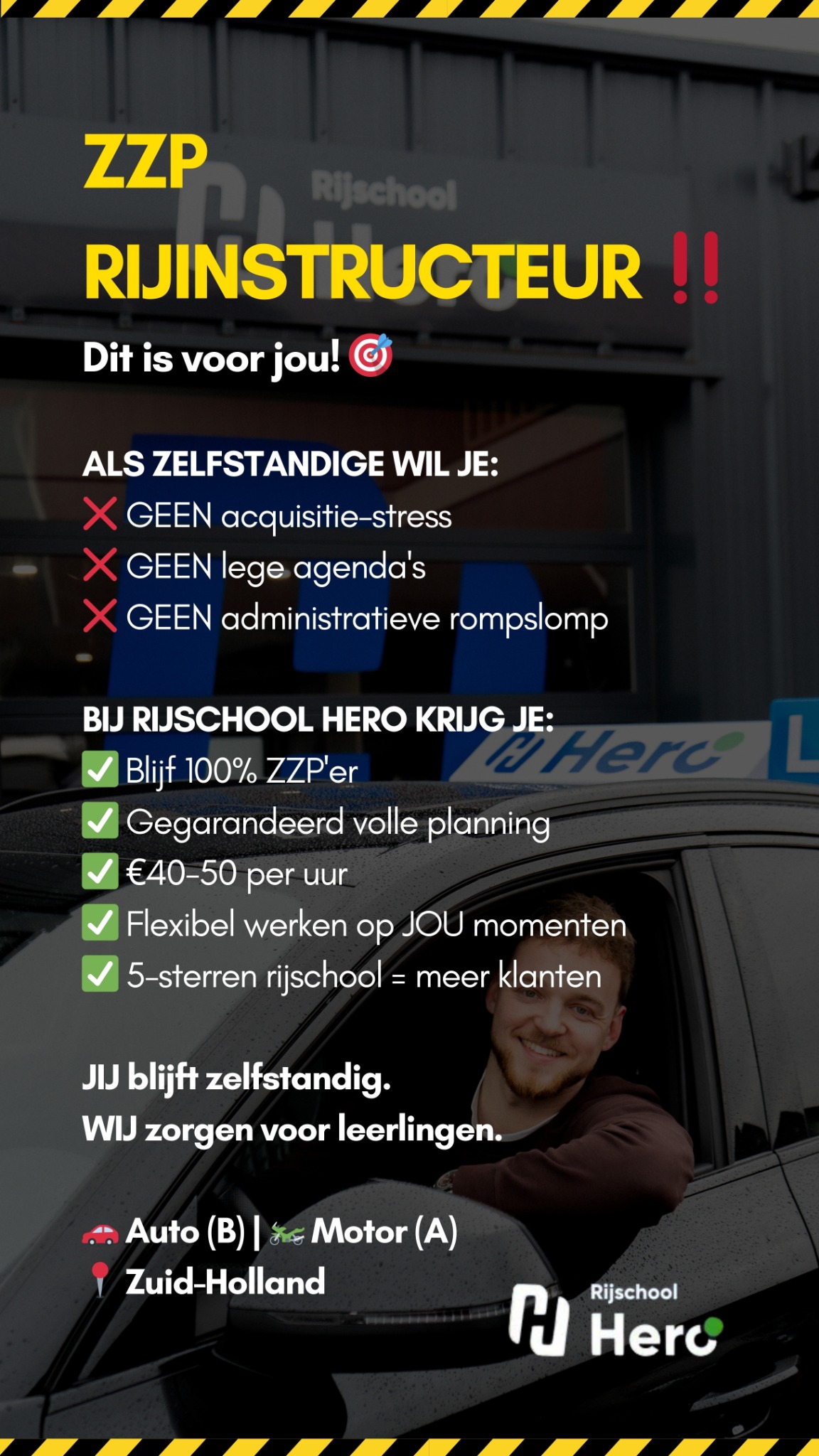 Rijschool Hero Facebook ad from Feb 10, 2026