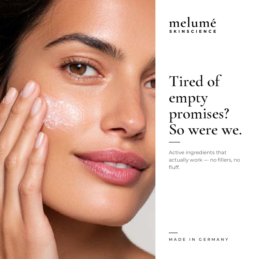 Melumé Skinscience ME Facebook ad: خصم 15 يورو على طلبك الأول