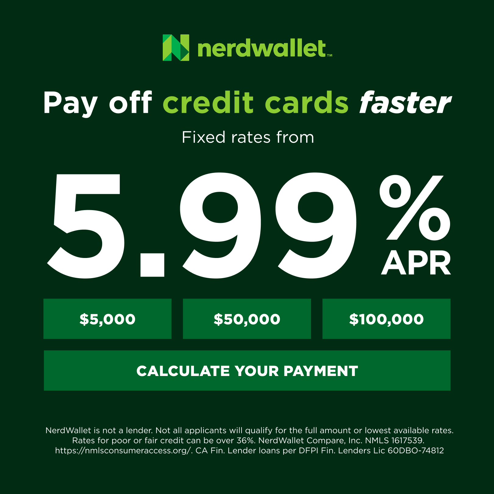 NerdWallet Facebook ad