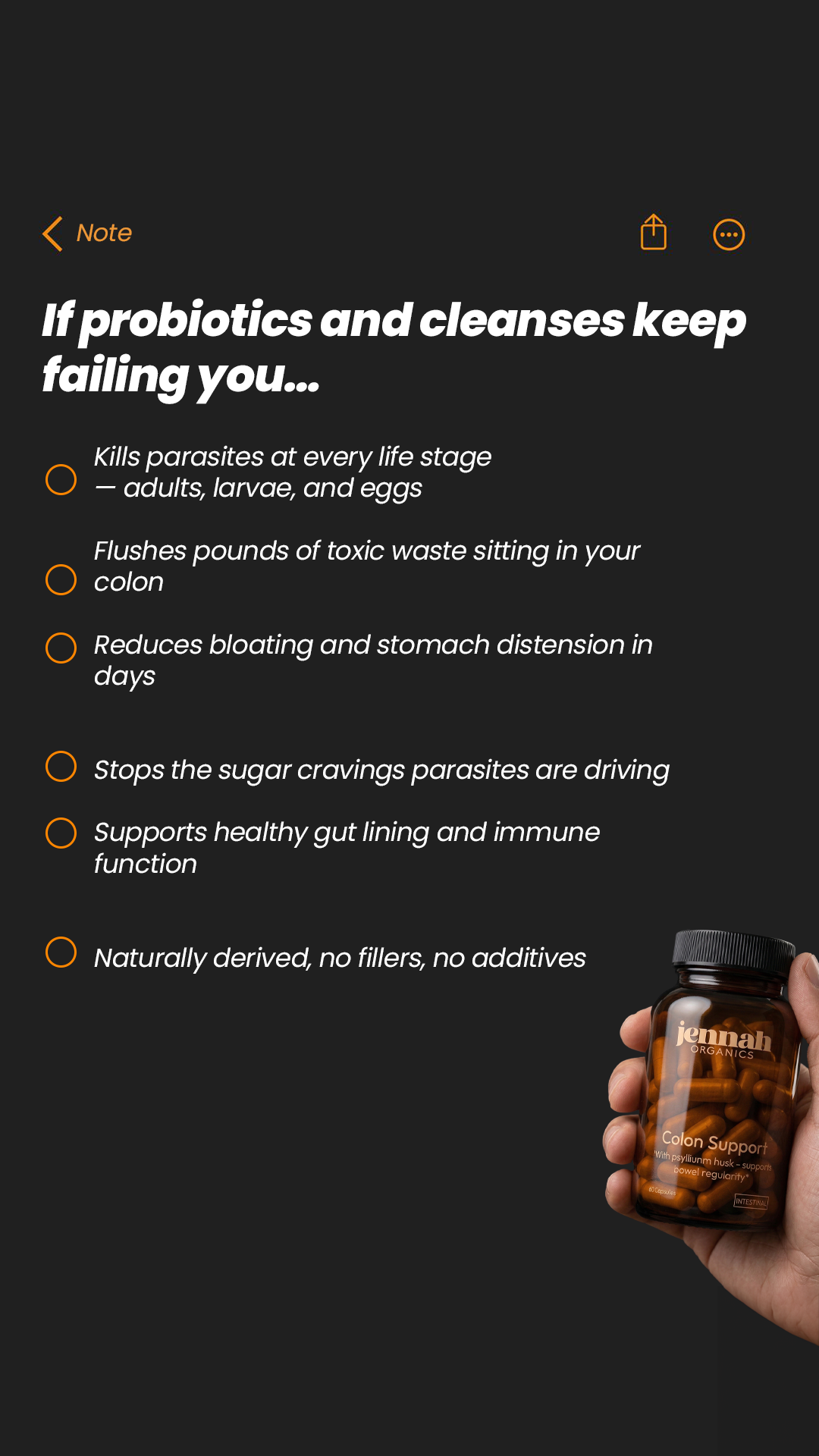 Jennah Organics Facebook ad