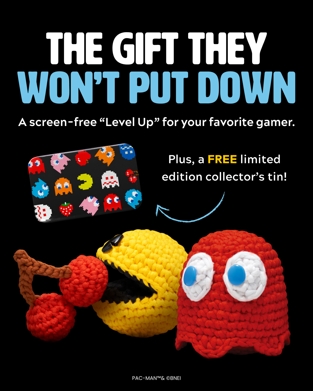 The Woobles Facebook ad: Crochet Pac-Man