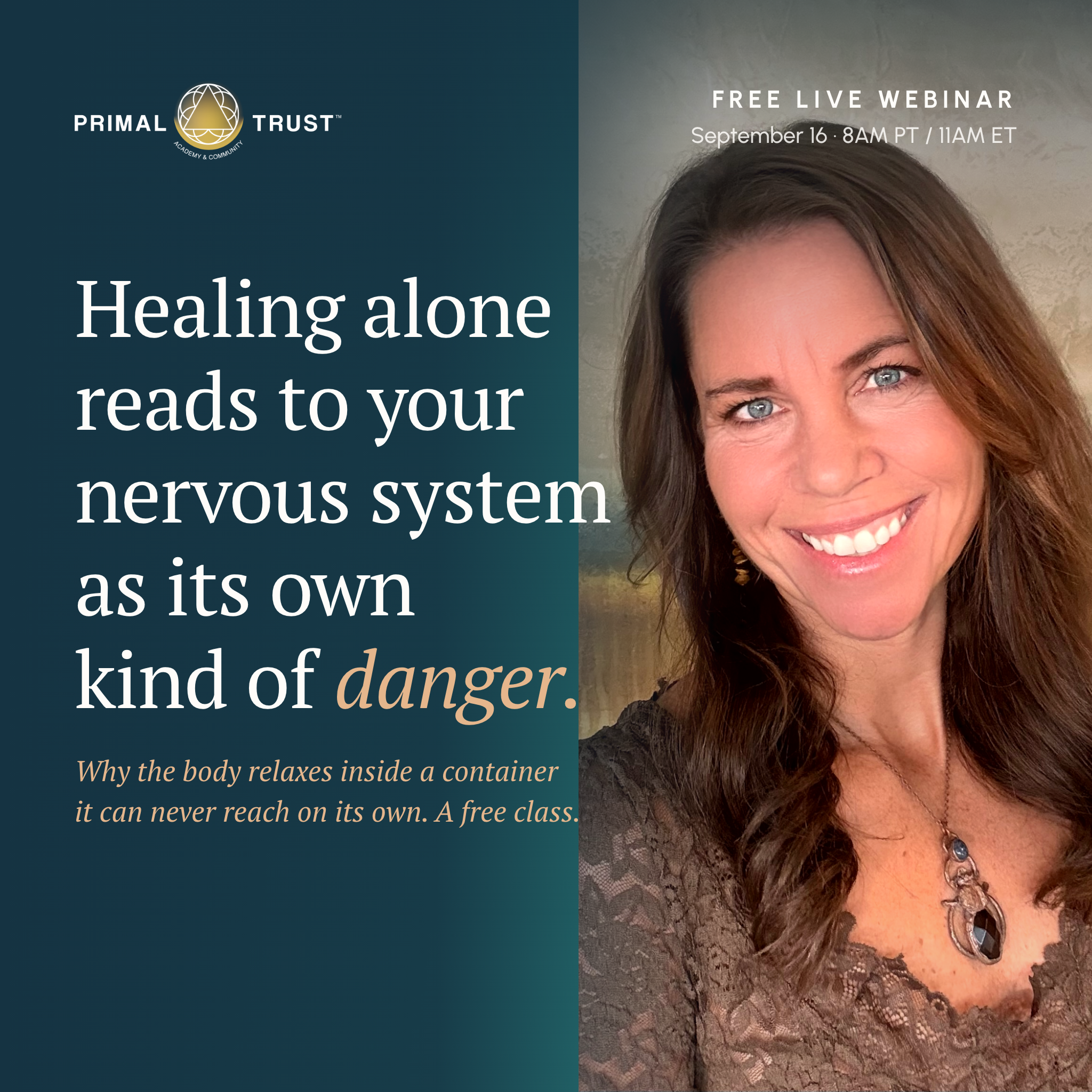 Primal Trust Academy & Community with Dr. Cathleen King Facebook ad: FREE Live Webinar: Register Now