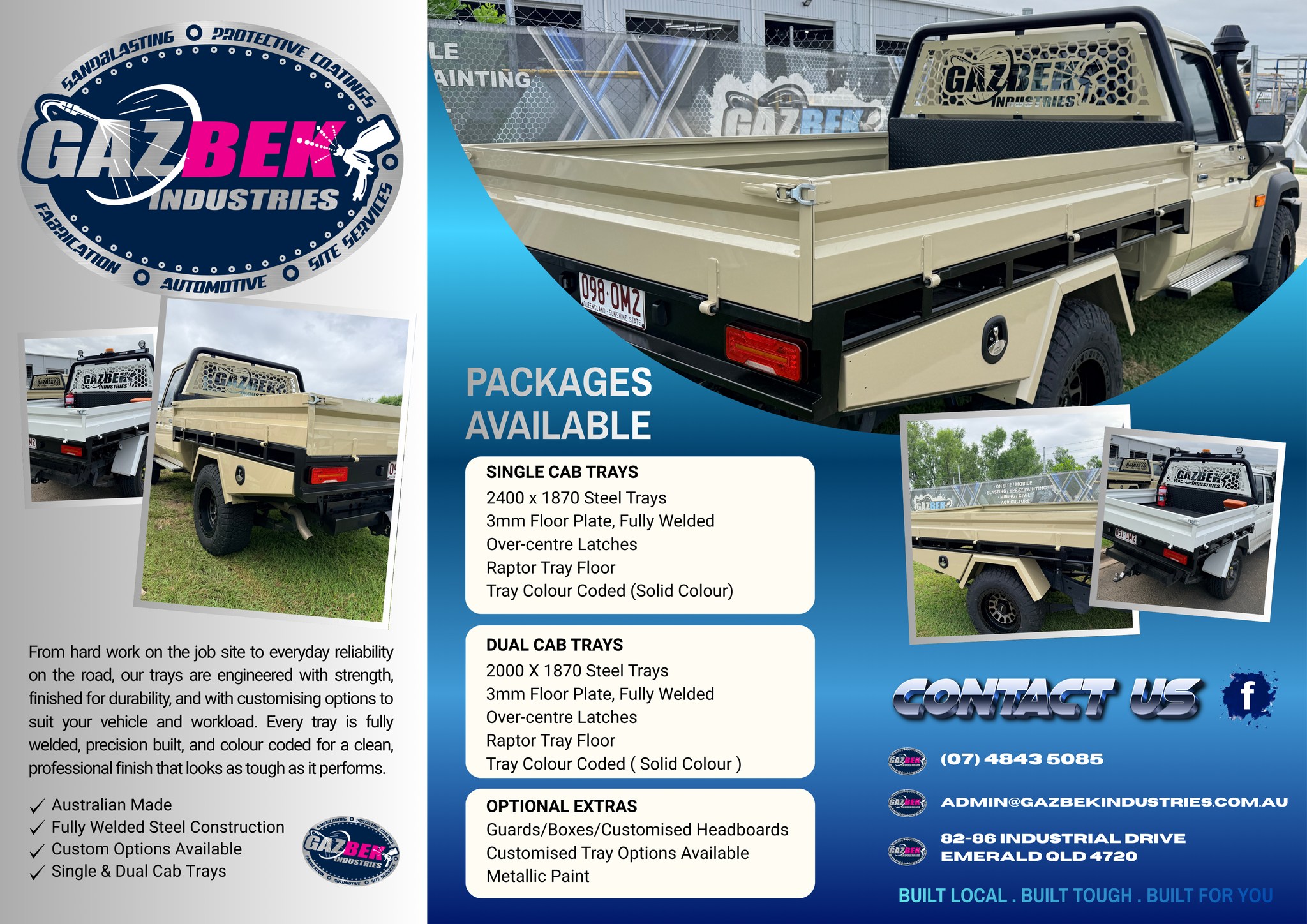 Gazbek Industries Facebook ad: At Gazbek Industries, we design and manufacture heavy-duty…