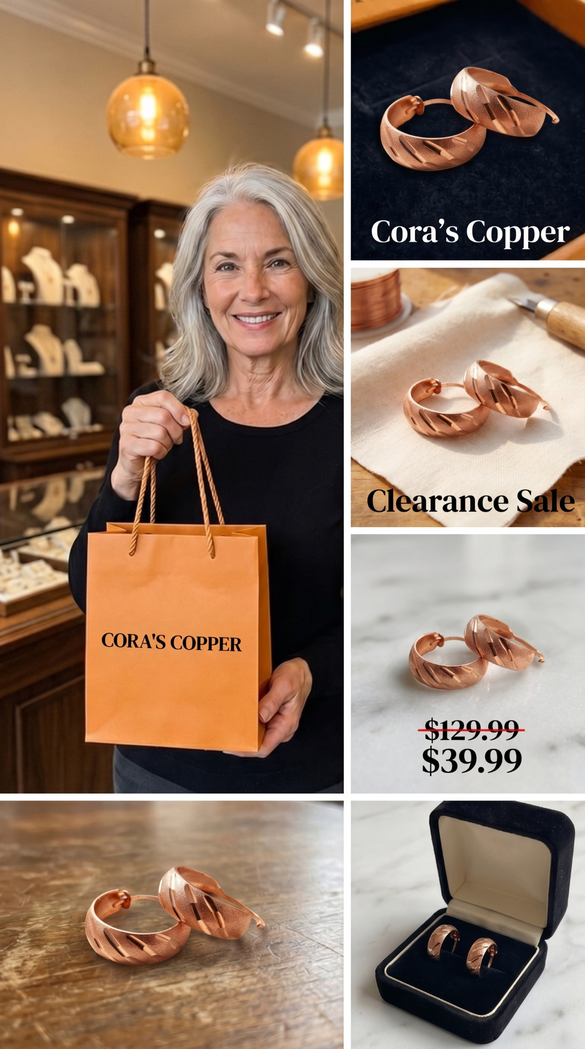 Cora's Copper Jewelry Facebook ad