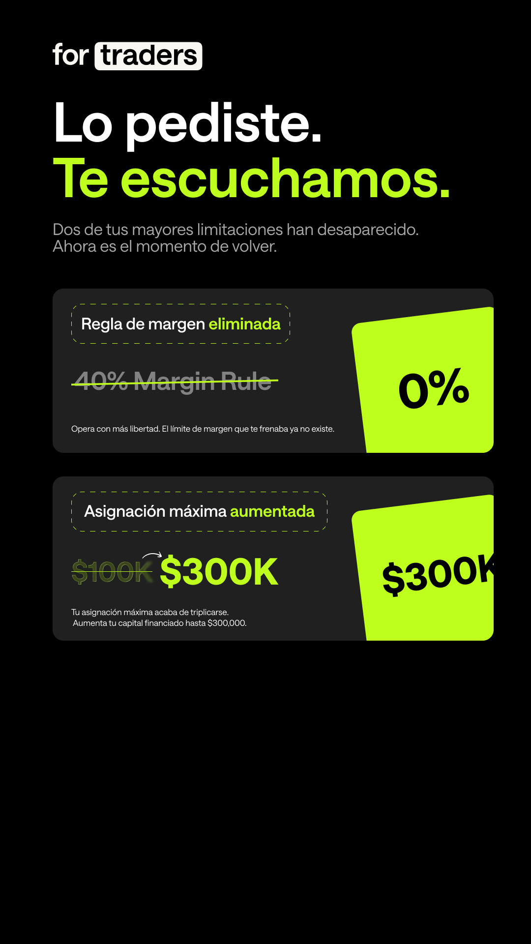 For Traders Español Facebook ad from Aug 27, 2026