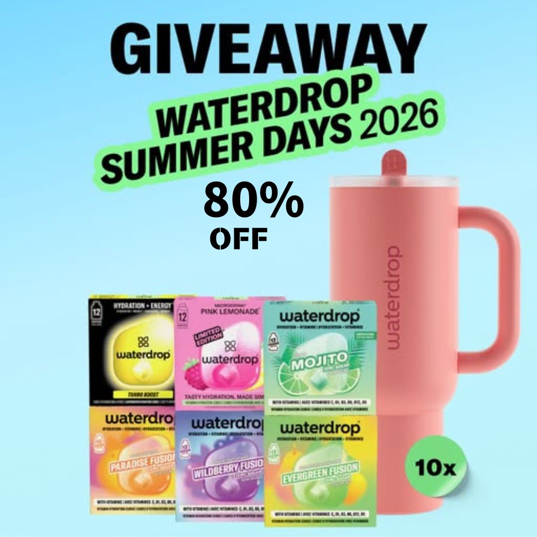 Discount Store Facebook ad: 80% Off Waterdrop Cubes