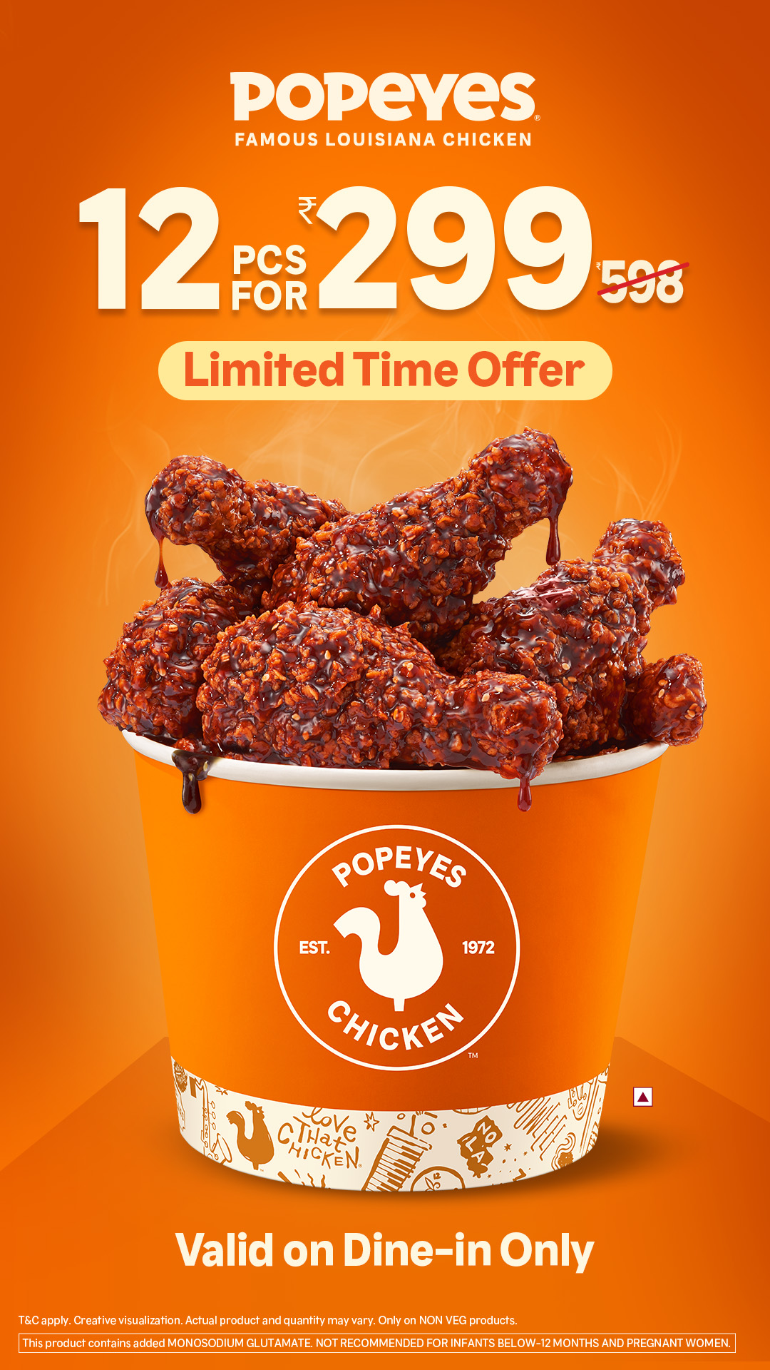 Popeyes India Facebook ad