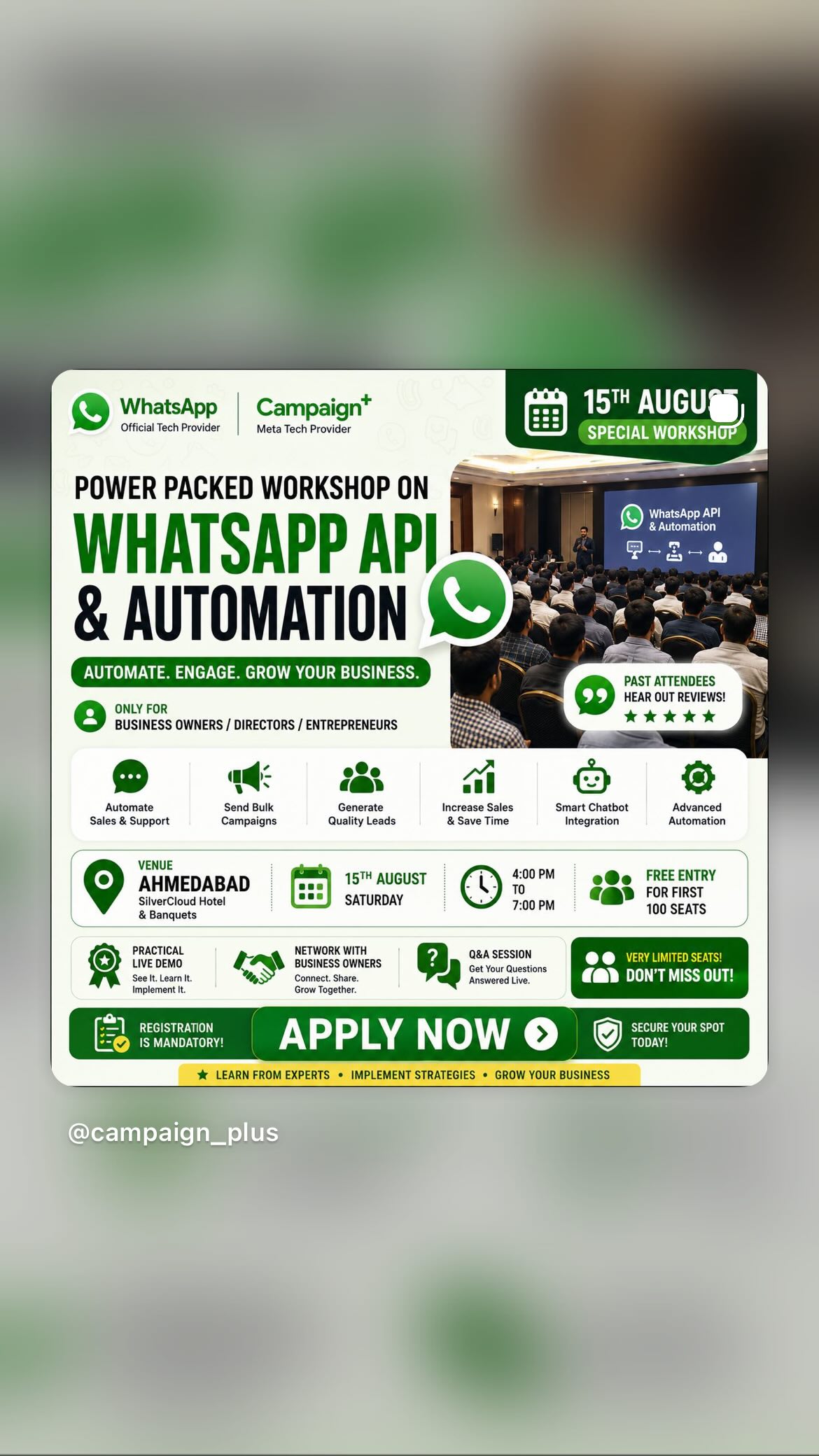 Campaign Plus Facebook ad