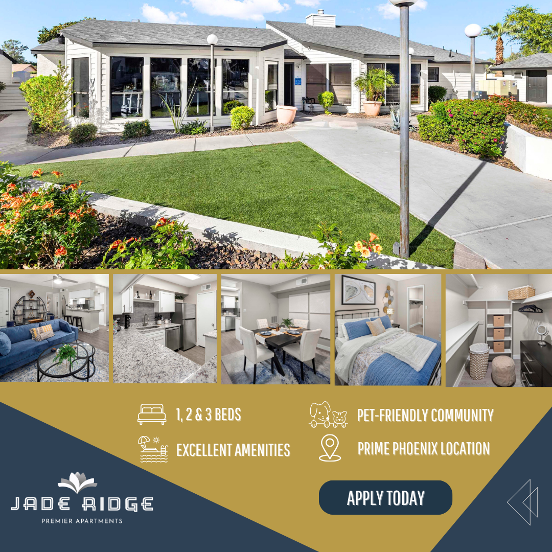 Jade Ridge Apartments Facebook ad from May 15, 2026