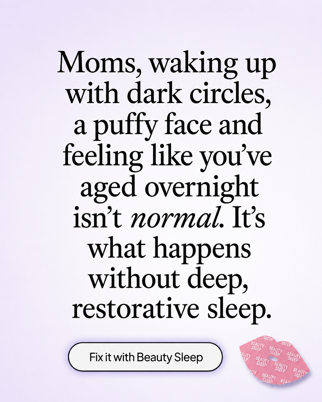 Beauty Sleep Facebook ad