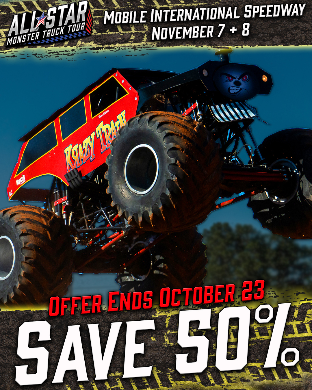 All Star Monster Truck Tour Facebook ad: All Star Monster Trucks: Mobile AL 2026
