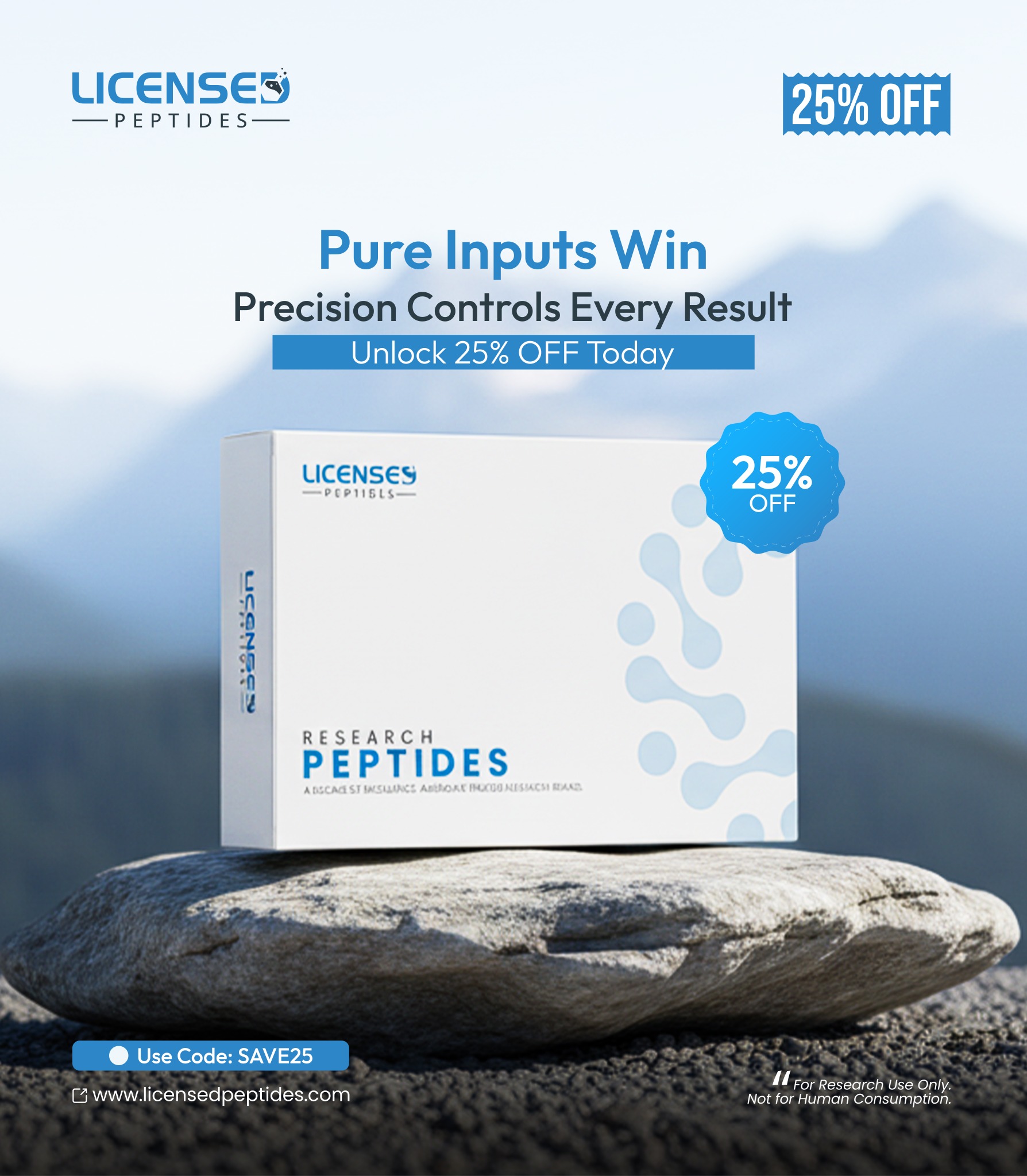 Licensed Peptides Research Journal Facebook ad from Apr 19, 2026