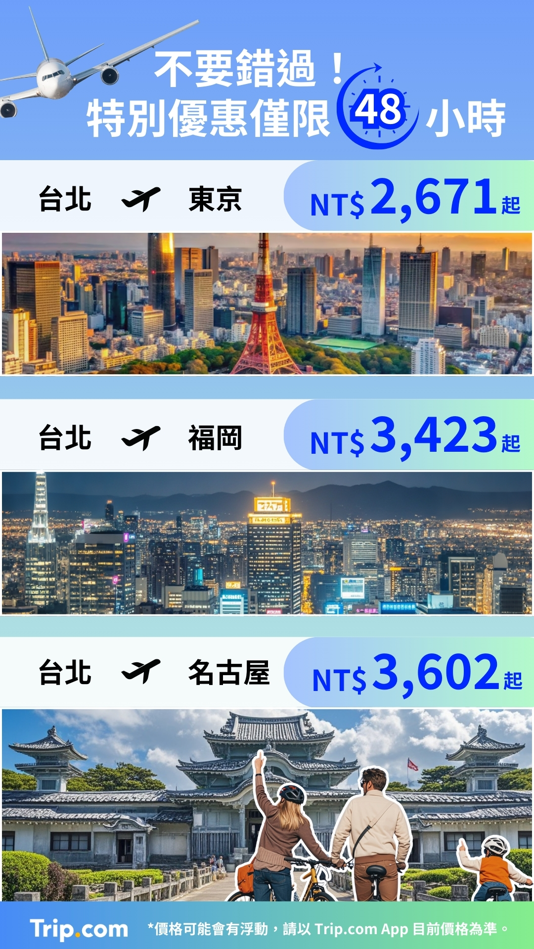 Trip.com Facebook ad