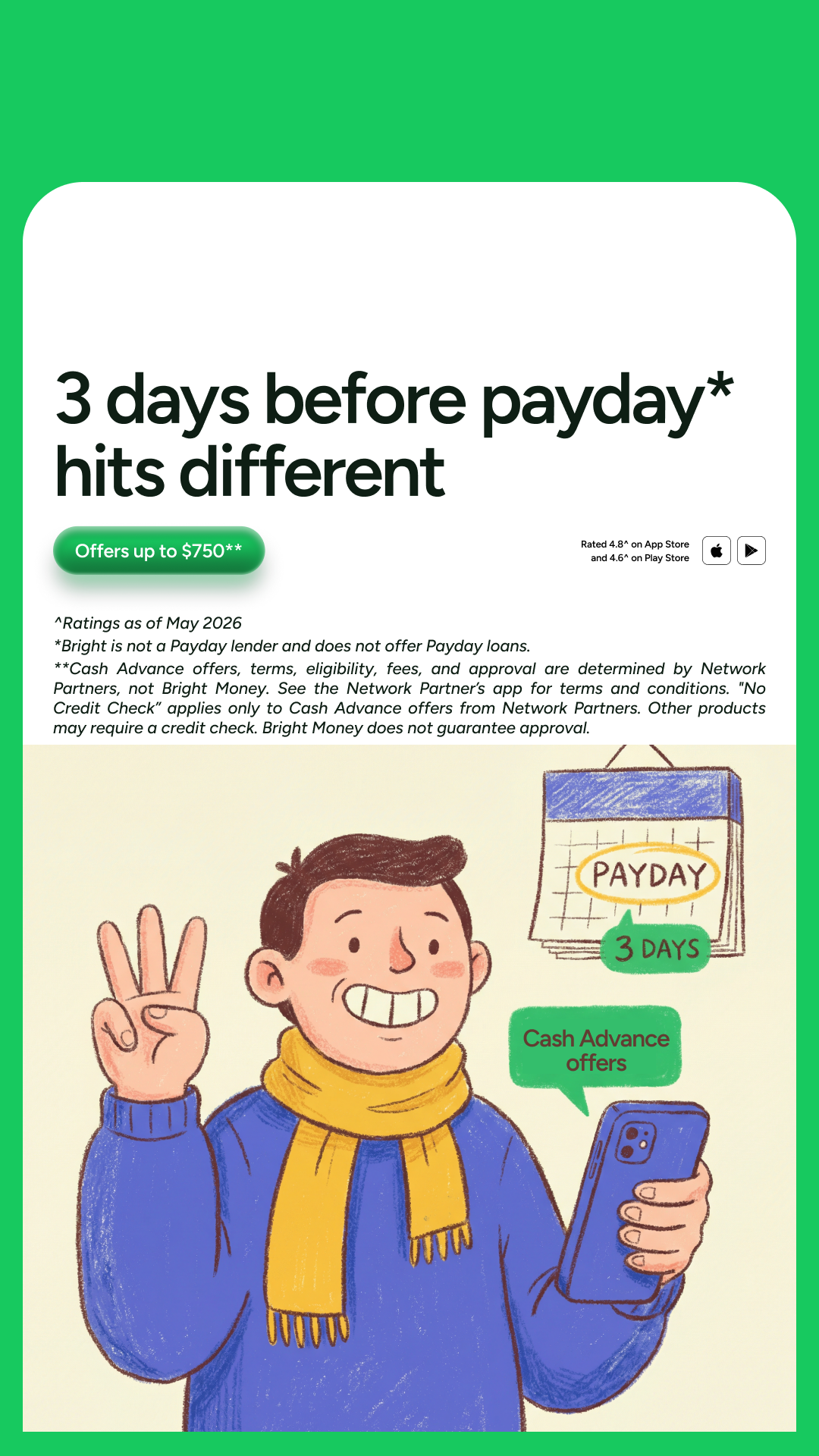 Bright Money Facebook ad