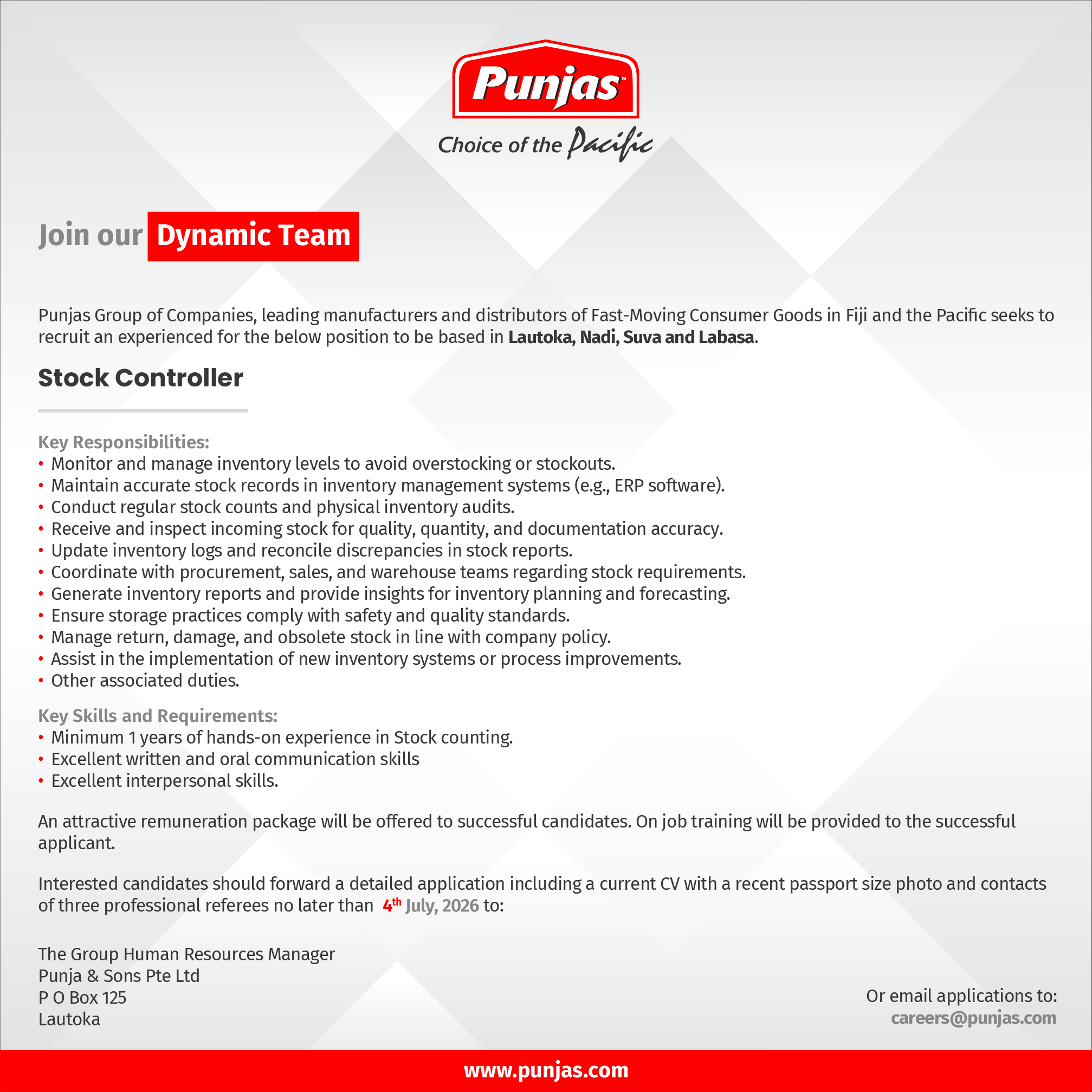 Punjas Fiji Facebook ad