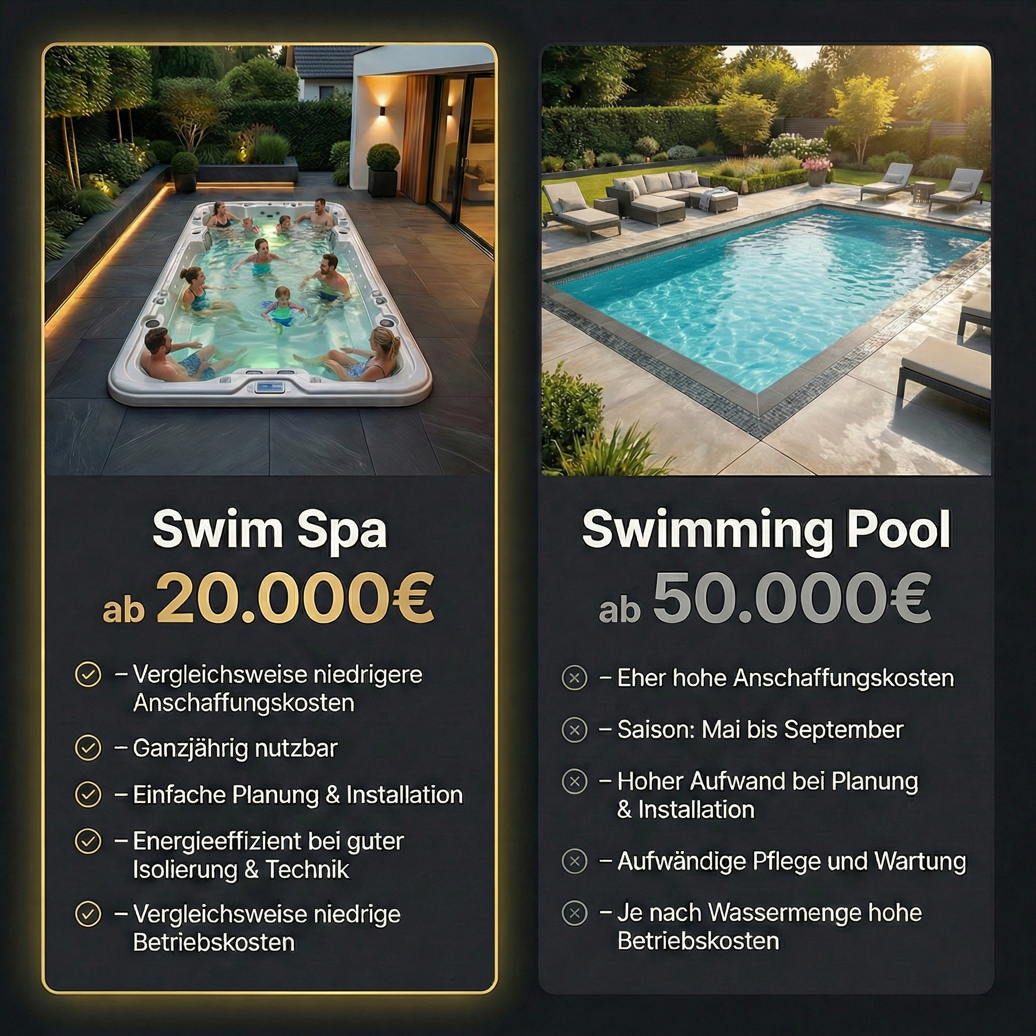 SPA Deluxe GmbH Facebook ad: Welcher SwimSpa passt zu Ihnen?
