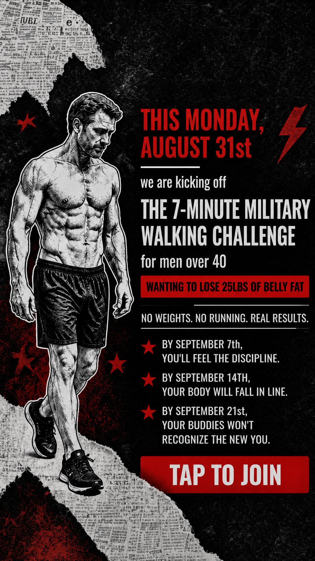 WalkFit Daily Walking Plan Facebook ad