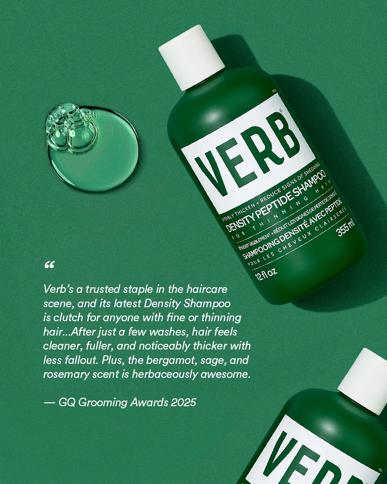 Verb Products Facebook ad: targeted hair density products to visibly thicken | verb…