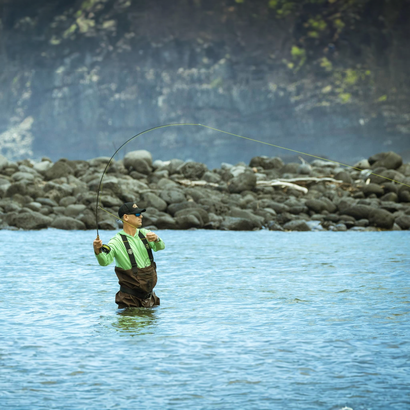 High 'N Dry Facebook ad: High 'N Dry premium chest waders and jackets.