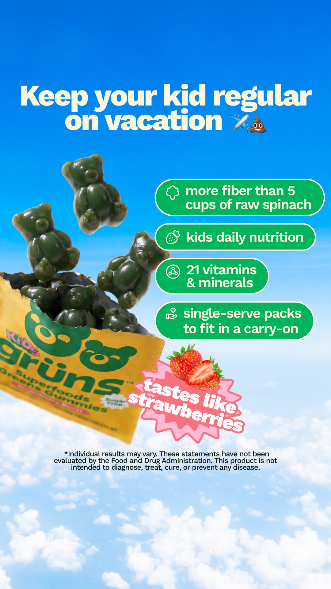Grüns Kids Facebook ad