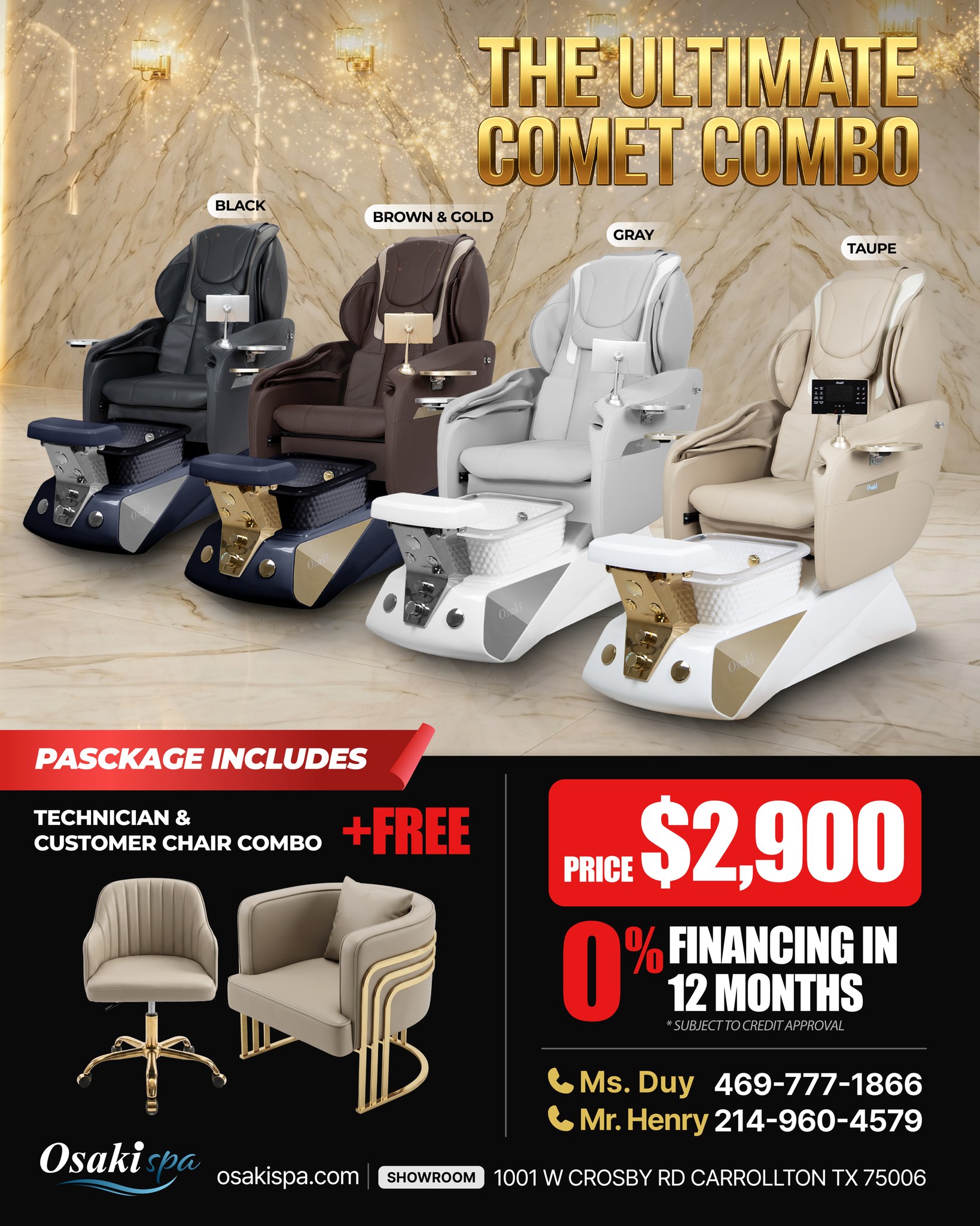 Osaki Pedicure Chairs Facebook ad: MOST WANTED PEDICURE CHAIR 2026, COMET