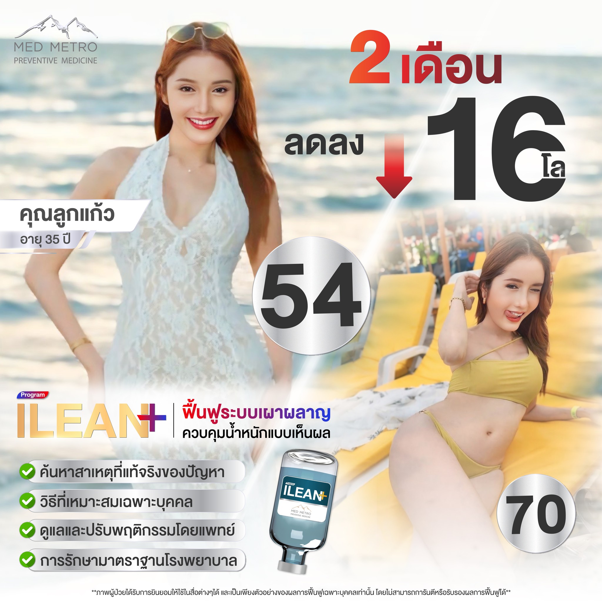 Med Metro Rejuvenative Medicine Facebook ad: 2 เดือน น้ำหนักลดลง 16 โล