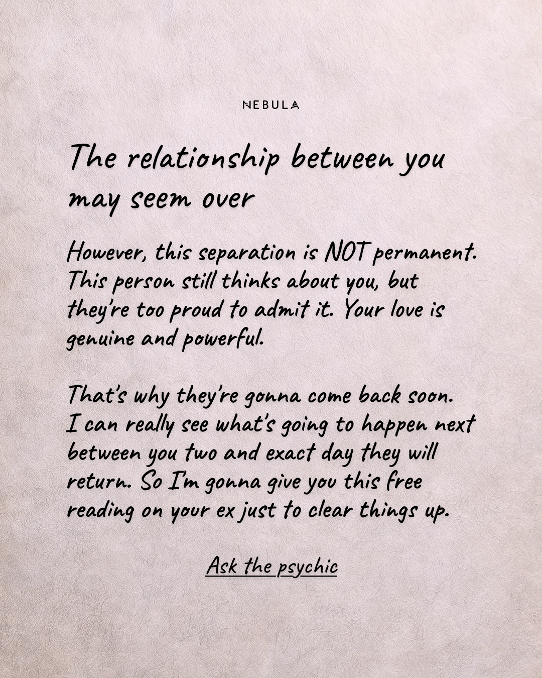 Your Relationship Advisor Facebook ad