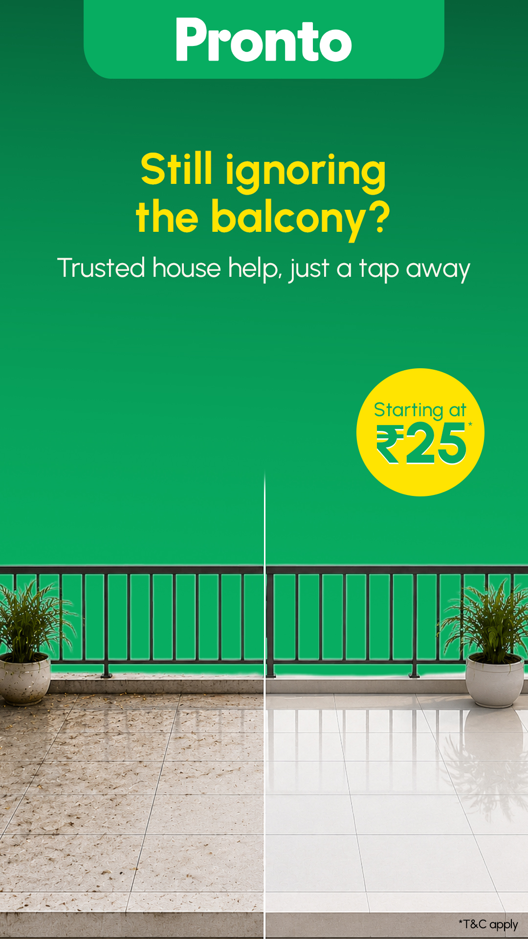 Pronto - India's 10 Minute Home Services App Facebook ad