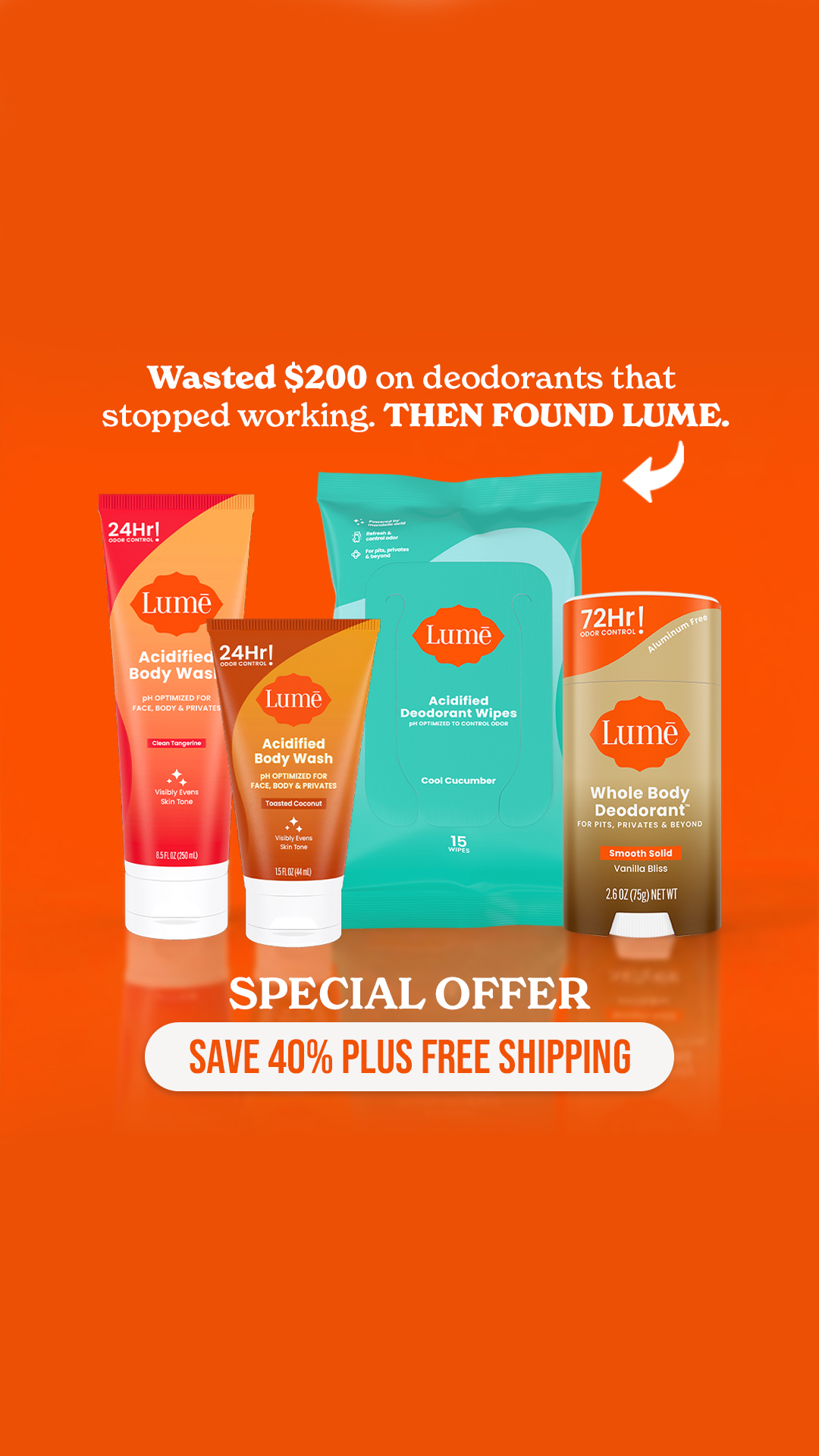 Lume Deodorant Facebook ad