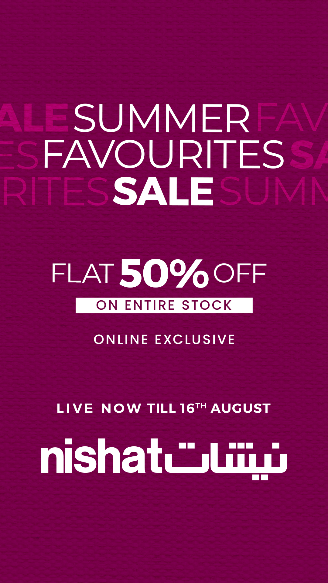 Nishat UAE Facebook ad from Aug 14, 2026