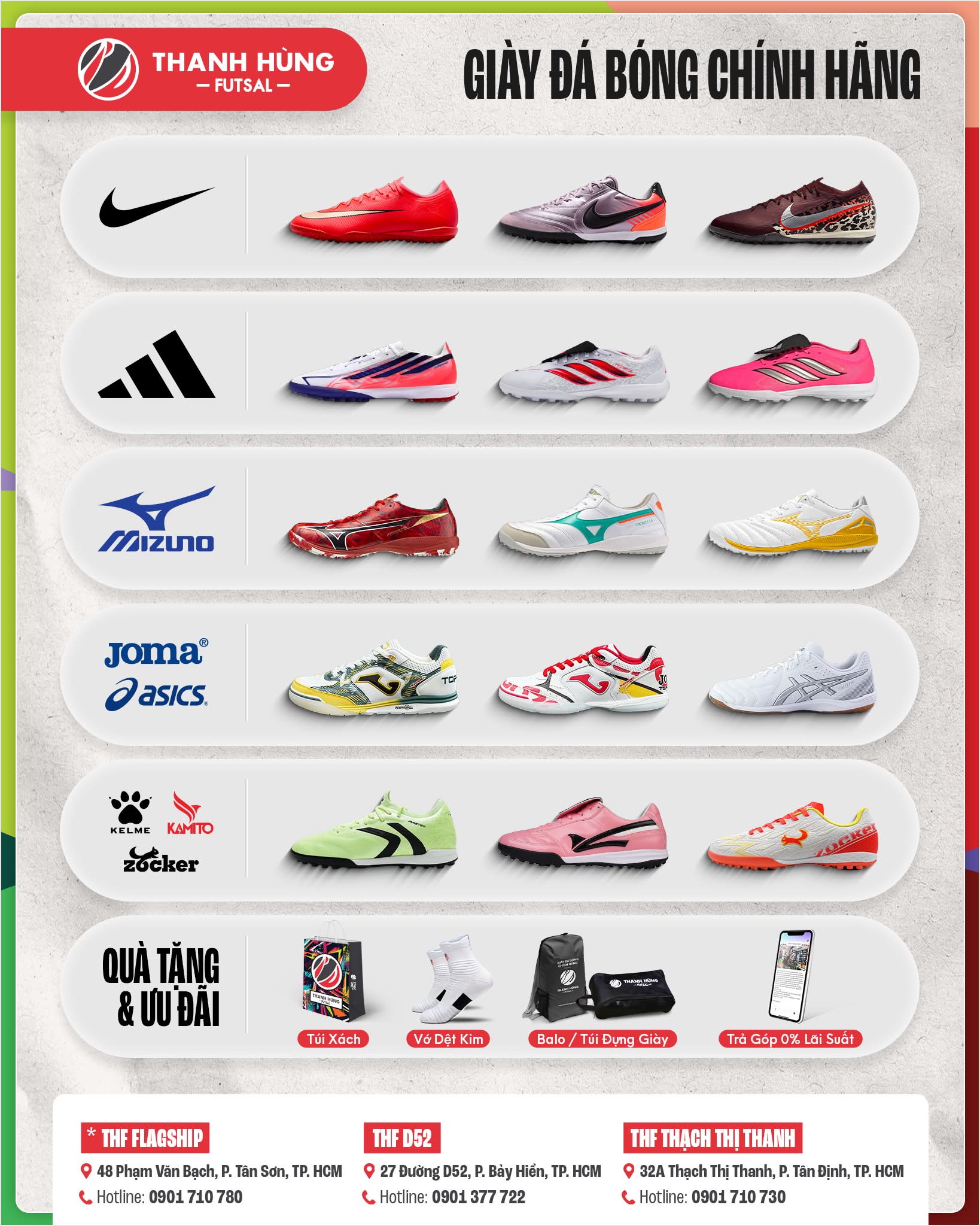 Thanh Hùng Futsal - Giày Đá Bóng Chính Hãng Facebook ad: GIÀY ĐÁ BÓNG CHÍNH HÃNG - ĐỦ PHOM…