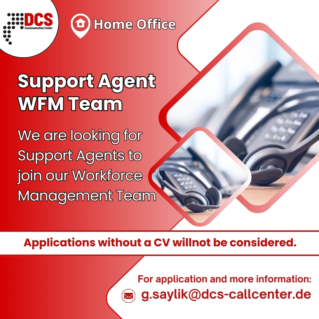DCS Communication Center Facebook ad: Support Agent WFM Team