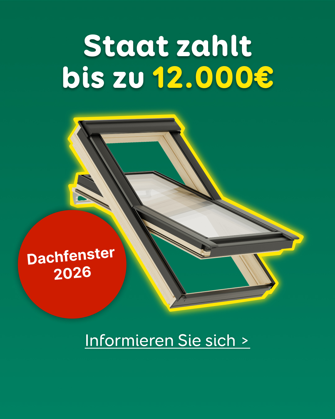 Aroundhome - Dachfenster Facebook ad from Feb 23, 2026