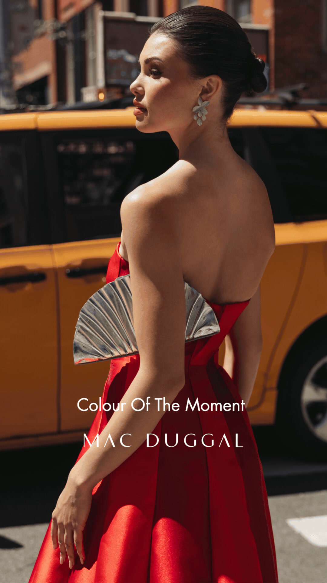 Mac Duggal Facebook ad: Make a Statement in Red