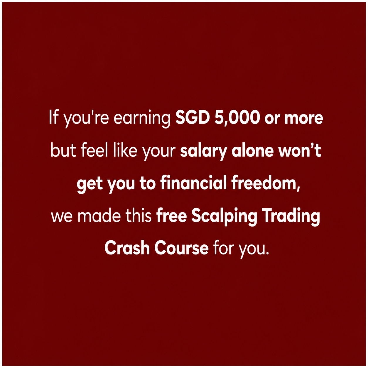Core Invest Institute Facebook ad: Supplement Your Income by Scalping for Trade Opporunities