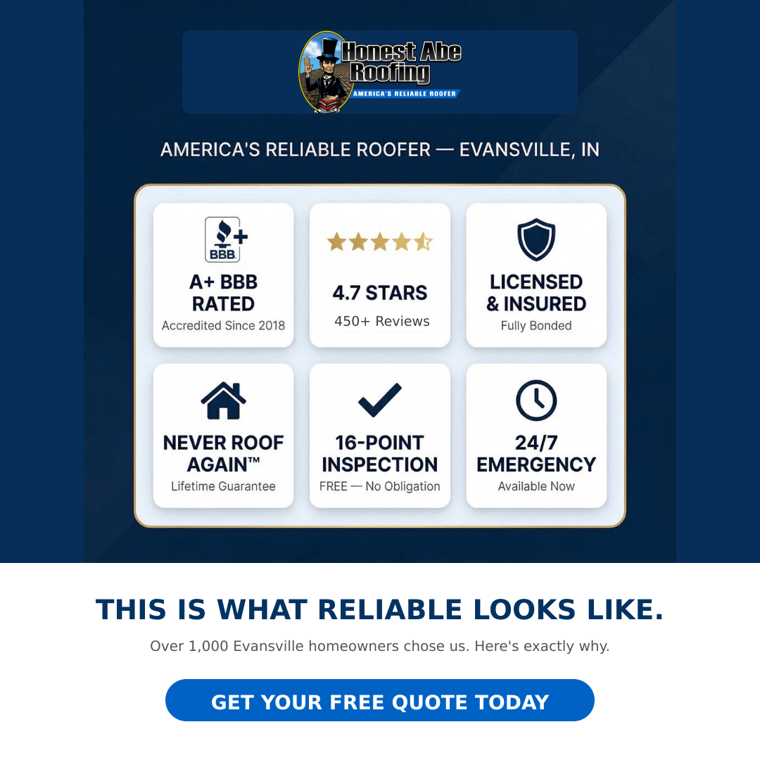 Honest Abe Roofing Evansville Facebook ad