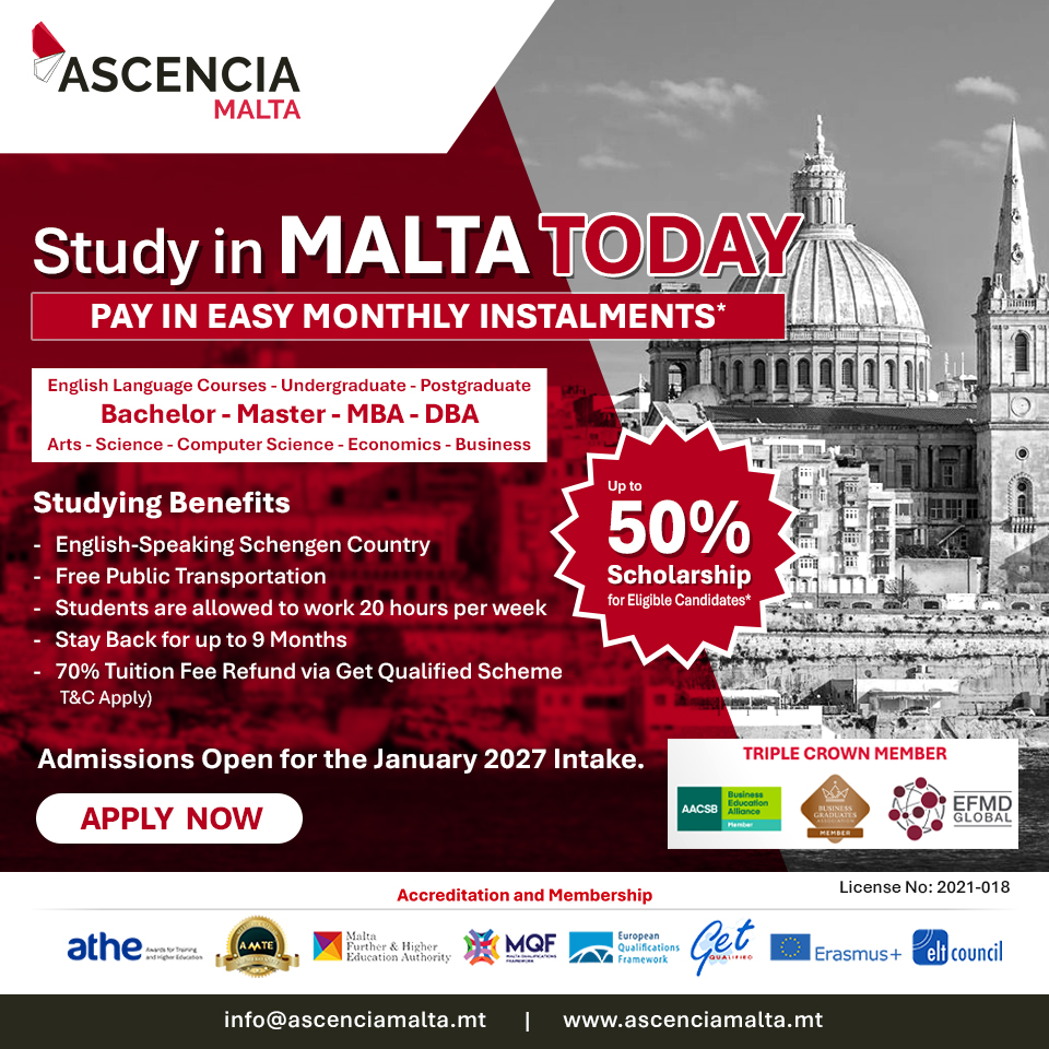 Ascencia Malta Facebook ad