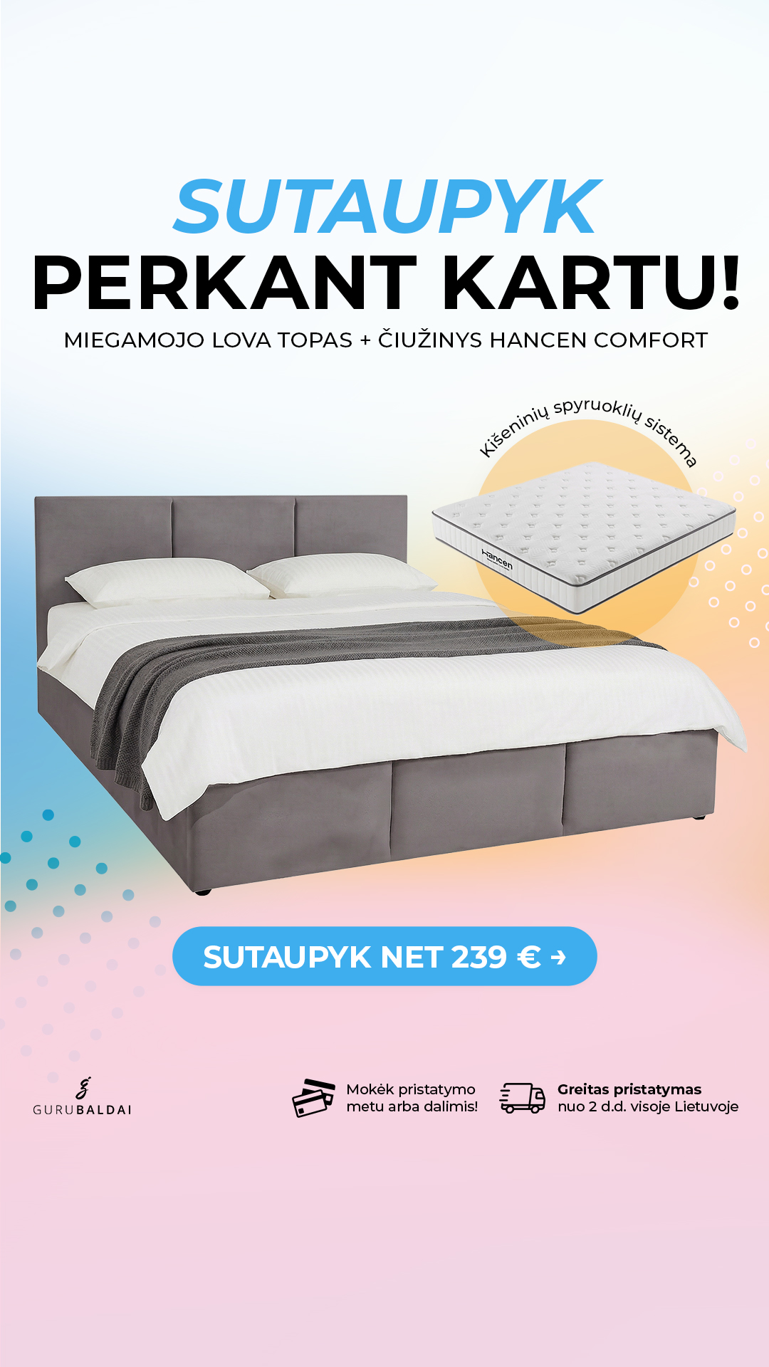 GuruBaldai.lt Facebook ad
