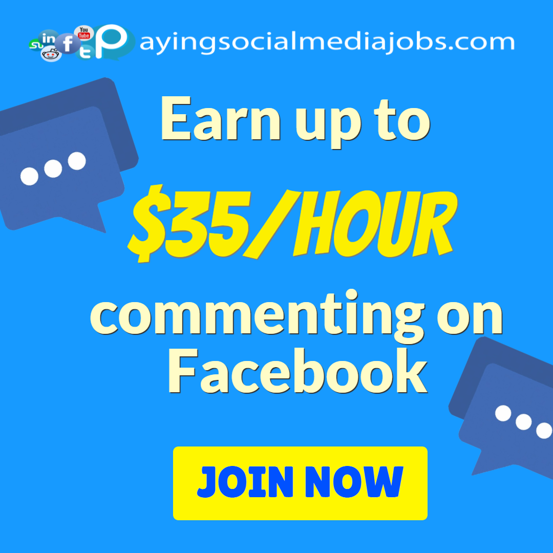 Make Money using Social Media Facebook ad: Paying social media jobs