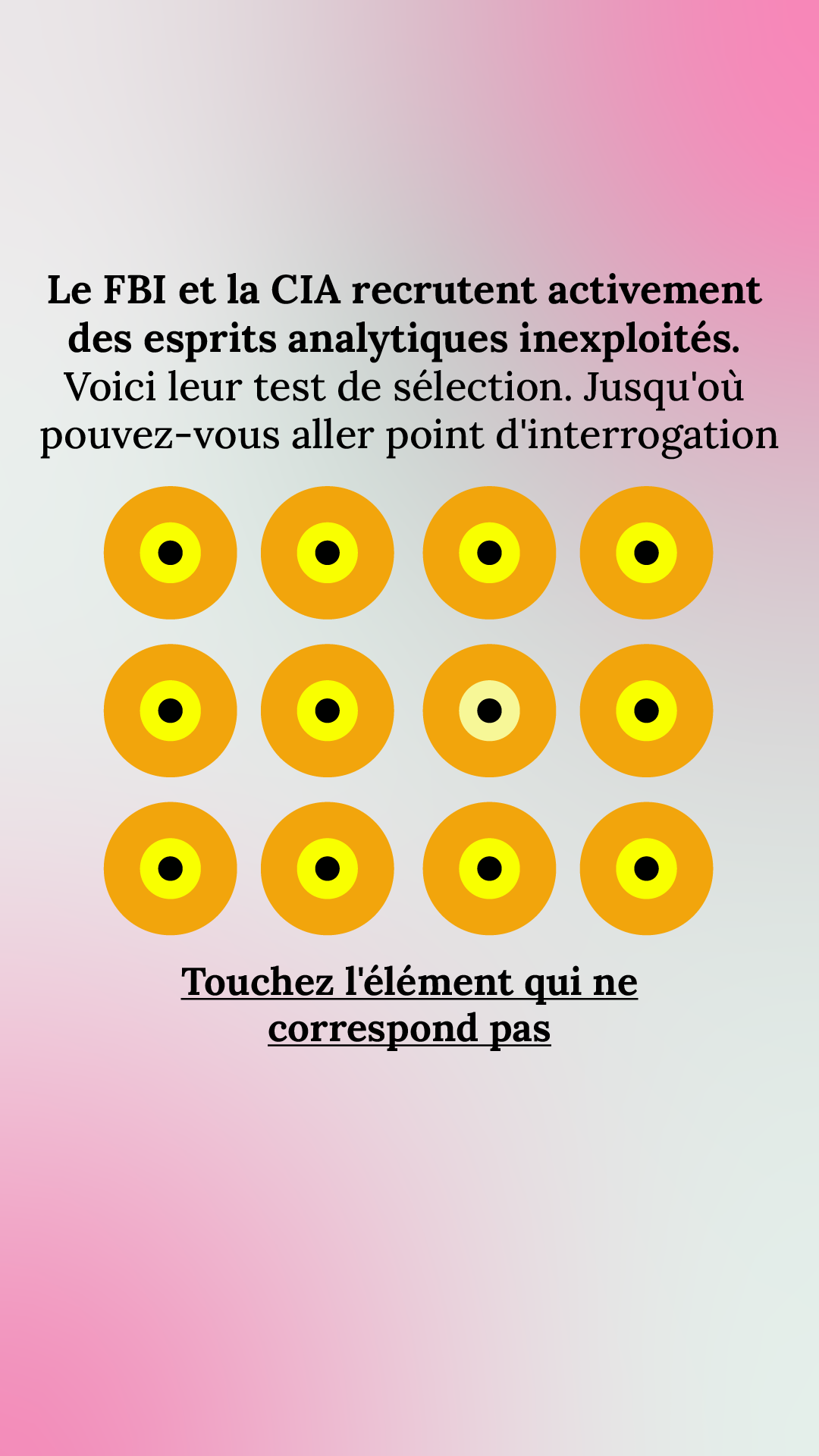 International IQ test Facebook ad
