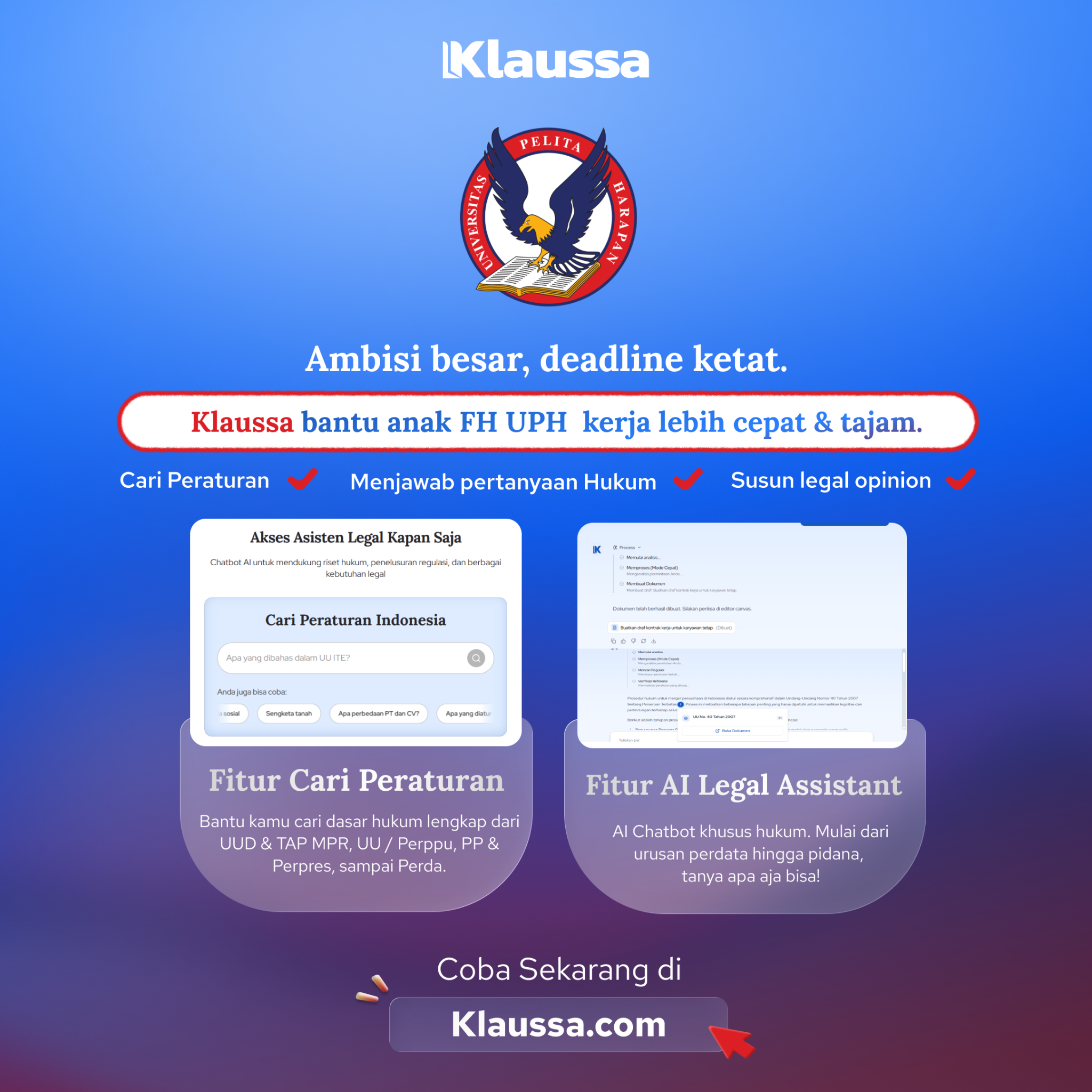 Klaussa Indonesia Facebook ad from Mar 25, 2026