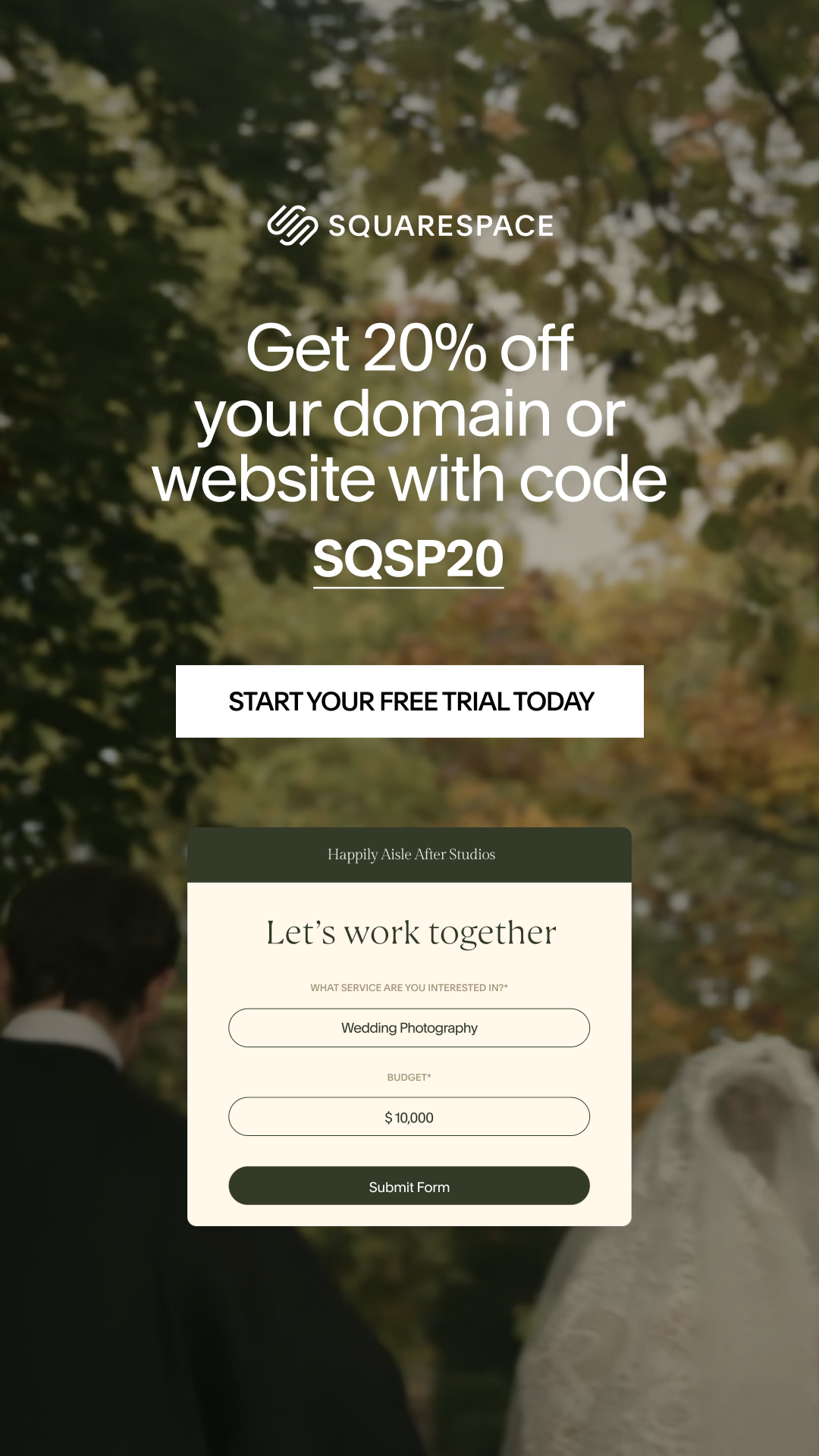 Squarespace Facebook ad