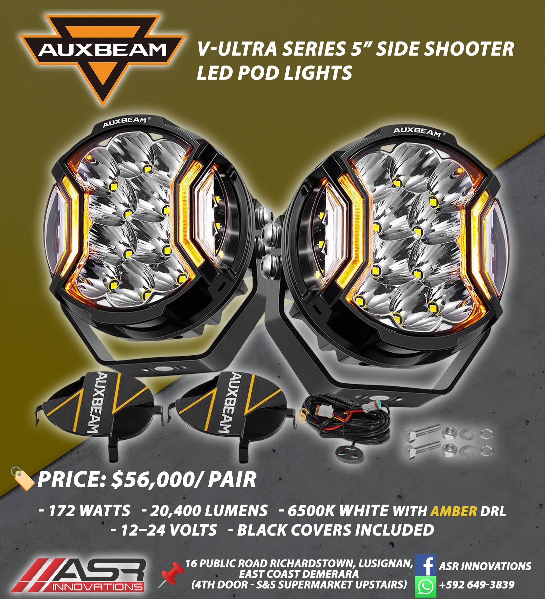 ASR Innovations Facebook ad: Auxbeam LED bulbs and pod lights have just…