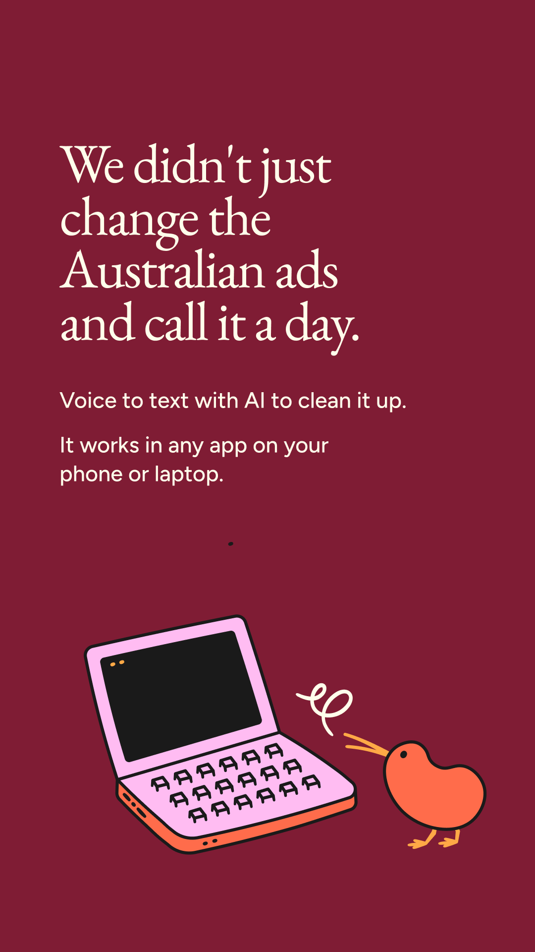 Wispr Flow Facebook ad