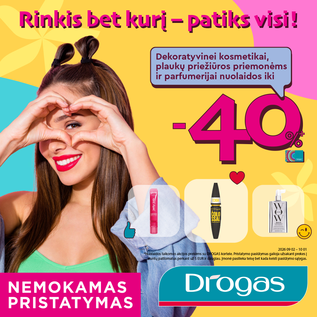 DrogasLietuva Facebook ad: Grožio favoritams