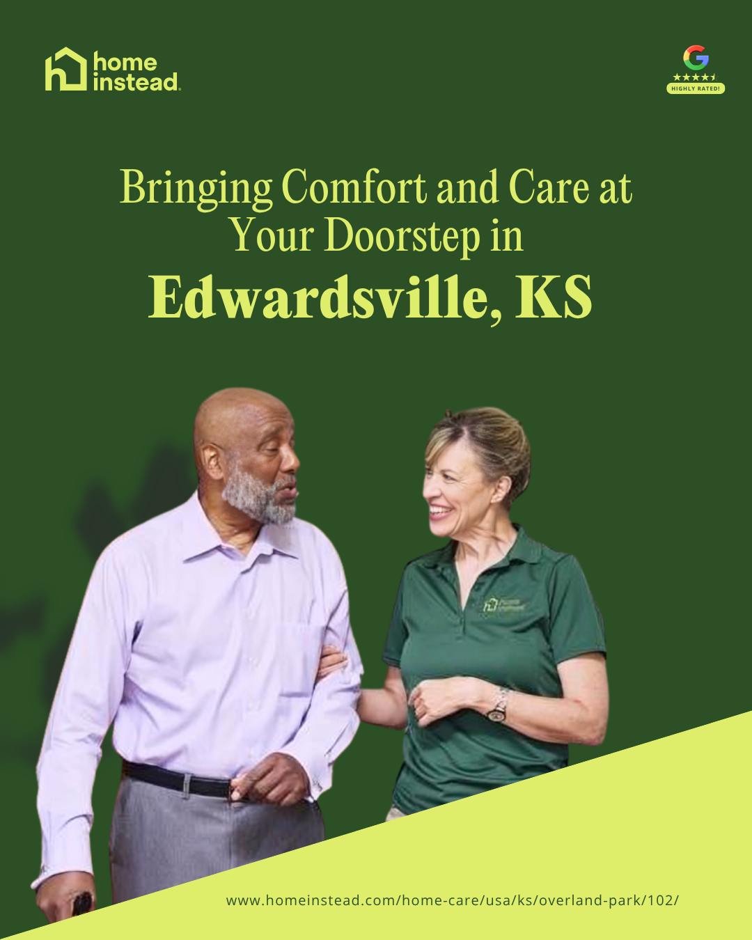 Home Instead Facebook ad: Senior in home care in Edwardsville, KS | Home Instead