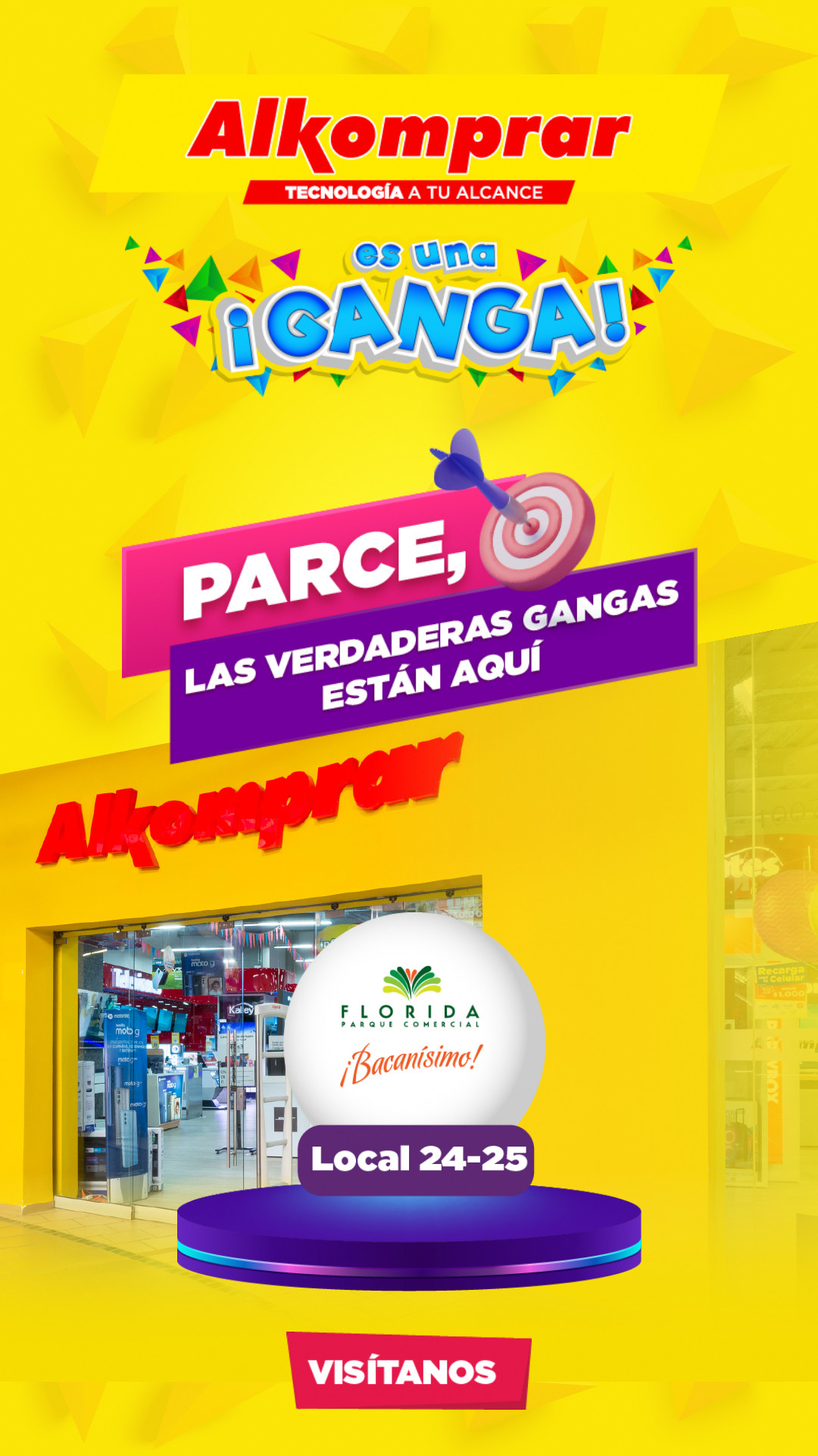 Alkomprar Facebook ad: Parque Comercial Florida