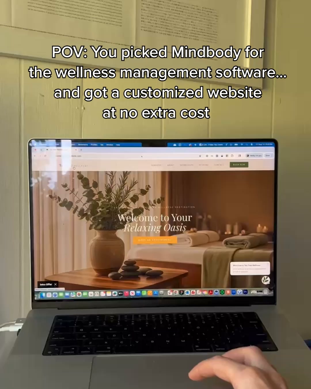 Mindbody Facebook ad: Websites included in every plan