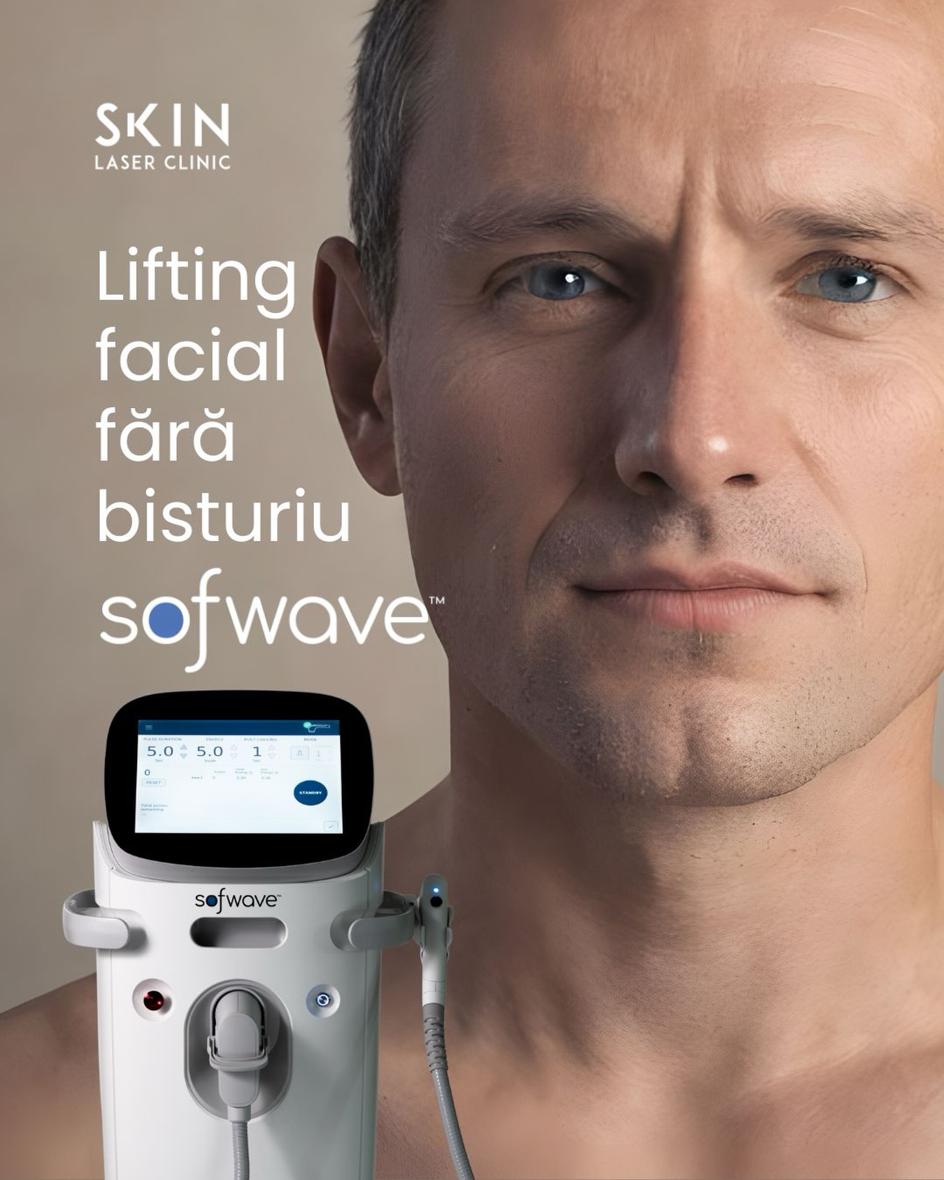 SKIN Laser Clinic Facebook ad: Din ce în ce mai mulți bărbați aleg…